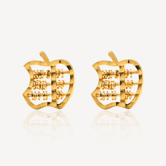 916 Gold Apple Abacus Earring