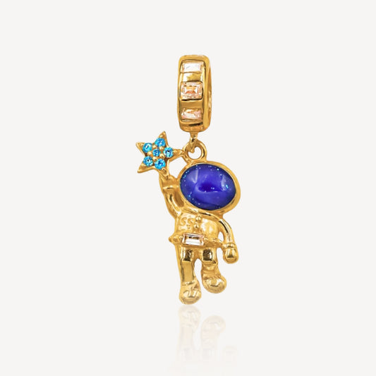 916 Gold Astronaut Charm