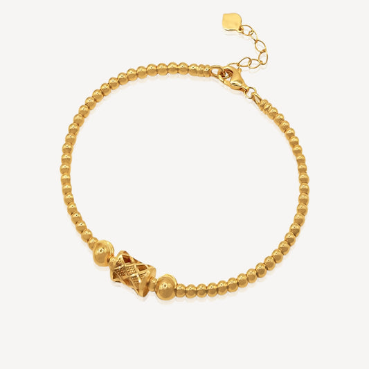 916 Gold Barrel Spring Bangle