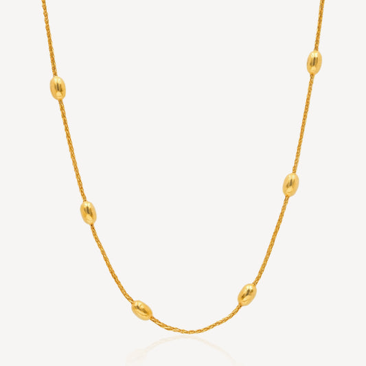 916 Gold Beads Necklace