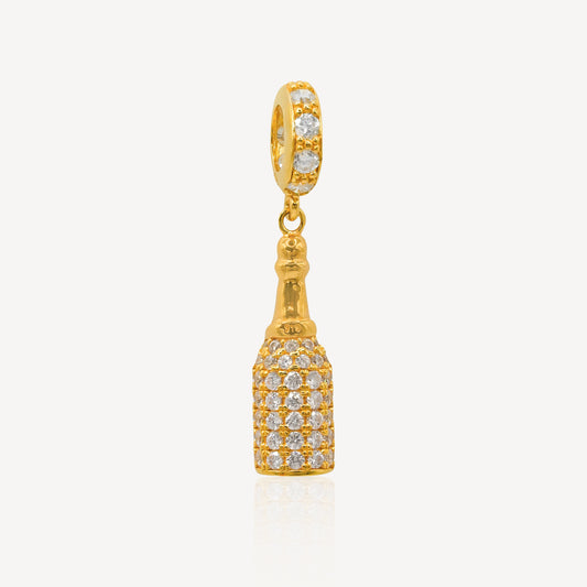 916 Gold Bottle Charm