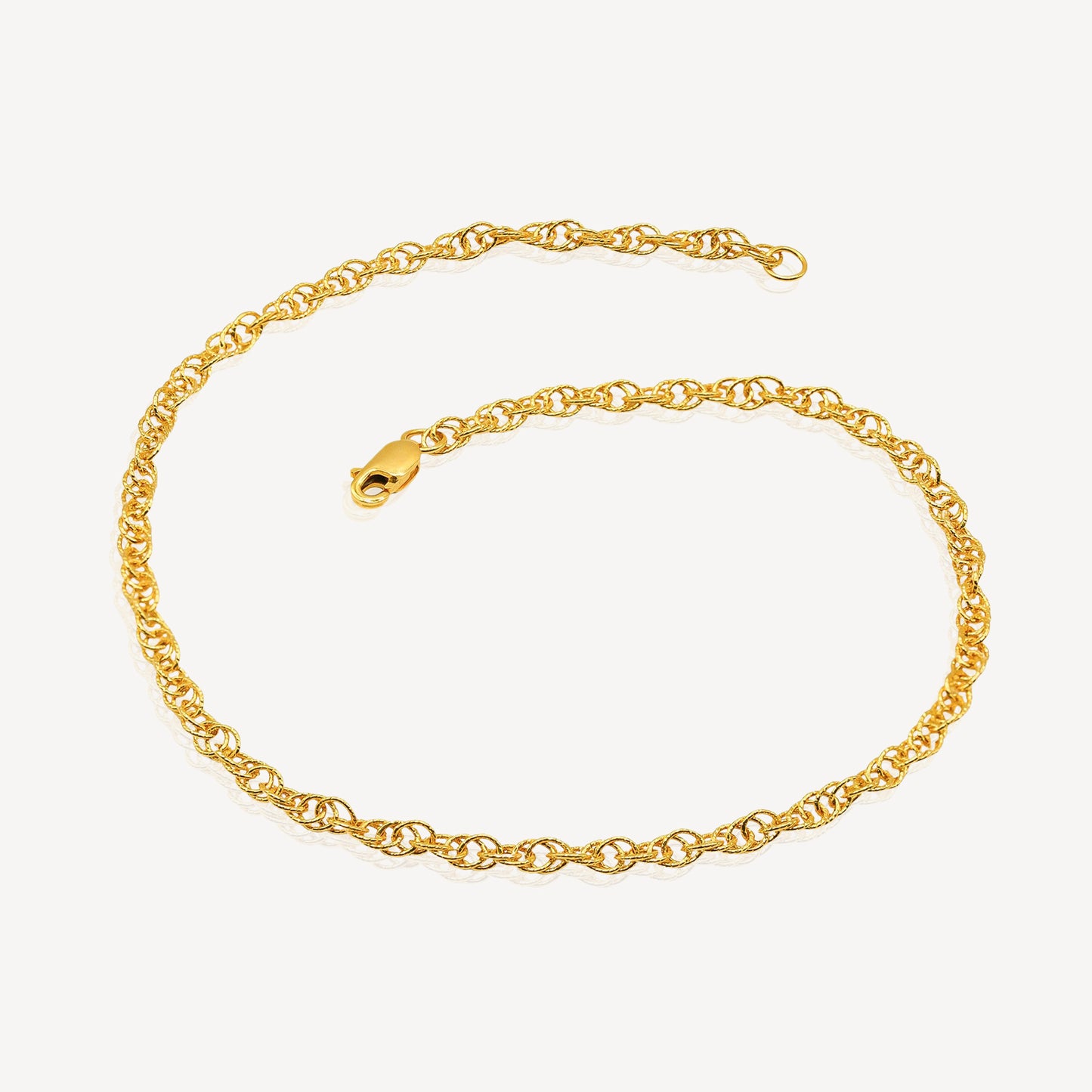 916 Gold Braid Anklet