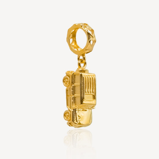 916 Gold Car Charm