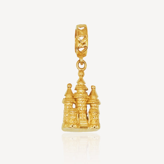 916 Gold Castle Charm