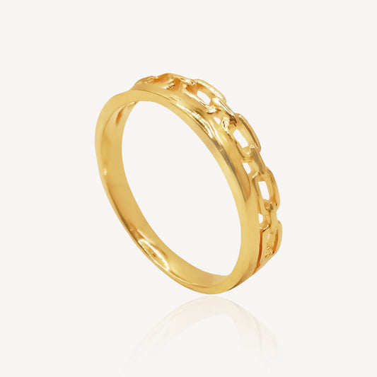 916 Gold Chain Layer Ring