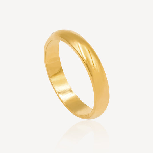 916 Gold Classic Round Ring