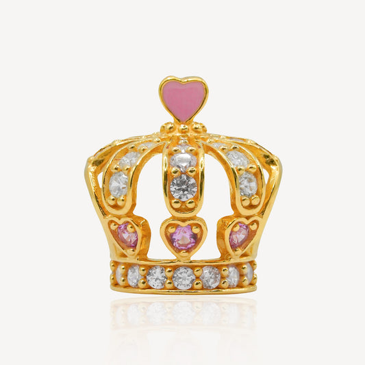 916 Gold Crown Charm