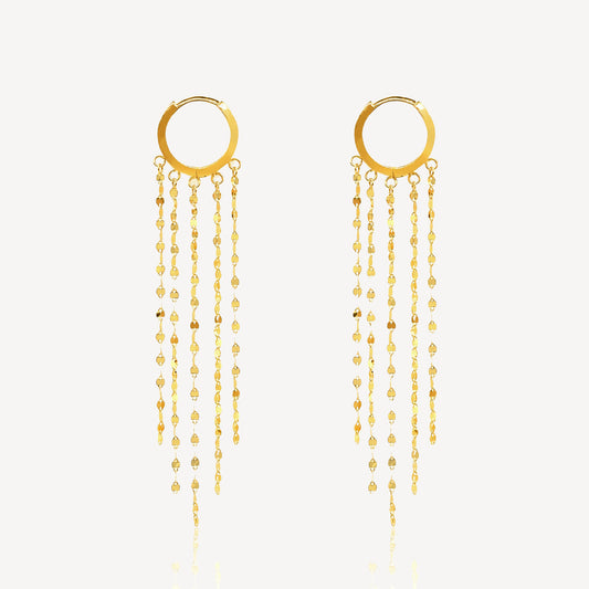 916 Gold Dangling Earrings