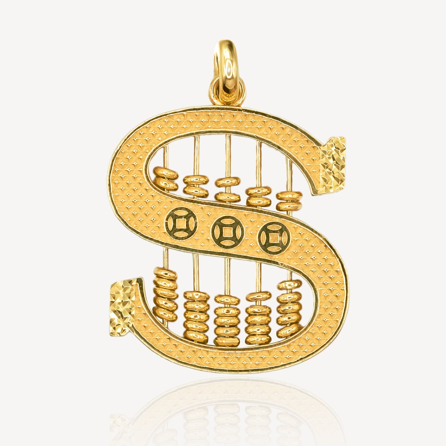 916 Gold Dollar Abacus Pendant