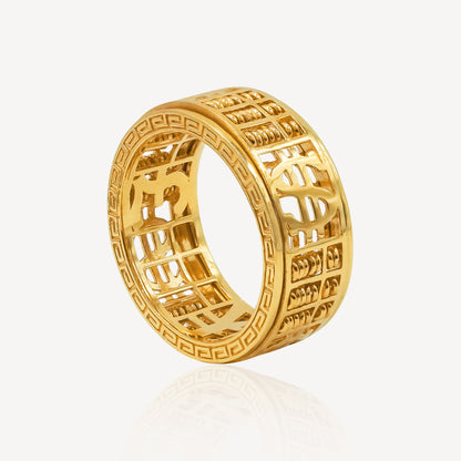 916 Gold Dollar Abacus Rotate Ring