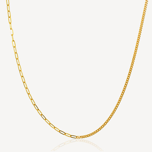 916 Gold Double Link Necklace