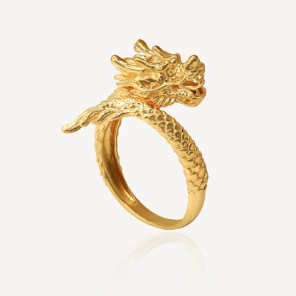 916 Gold Dragon Ring - Top Gold Shop Gold Jewellery in singapore