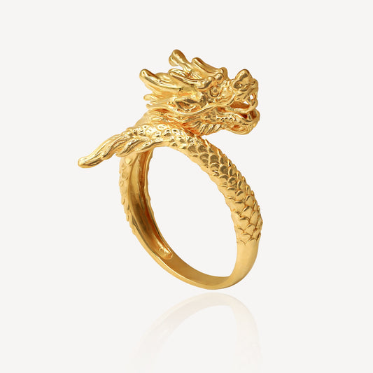 916 Gold Dragon Ring