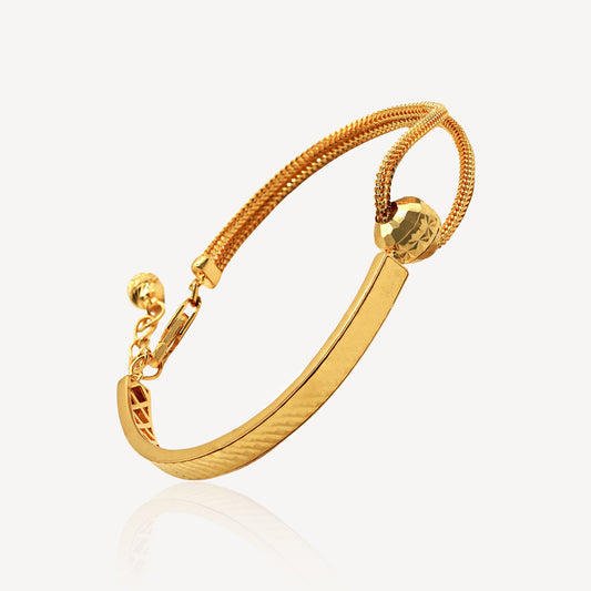 916 Gold Half Bangle