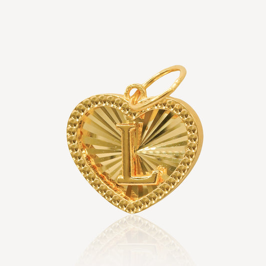 916 Gold Heart L Pendant