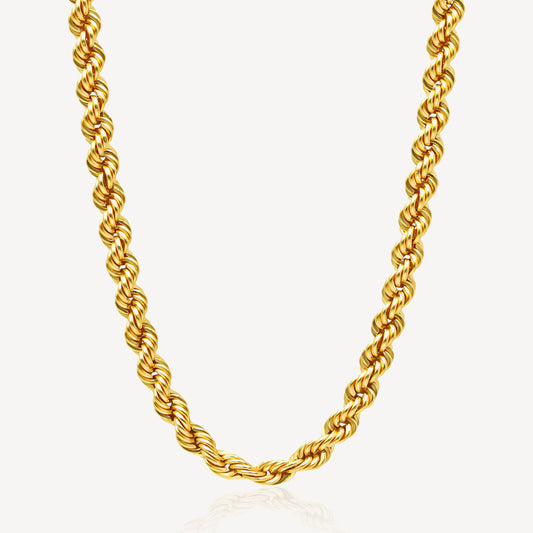 916 Gold Hollow Rope Chain[24inch]