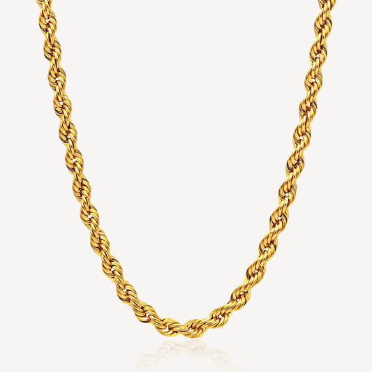 916 Gold 60cm Hollow Rope Chain (24Inch)