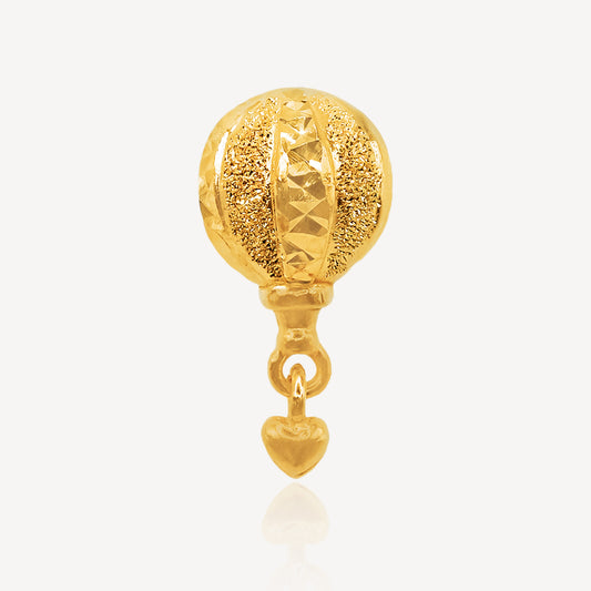 916 Gold Hot Air Balloon Charm