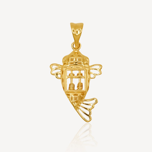 916 Gold Koi Abacus Pendant