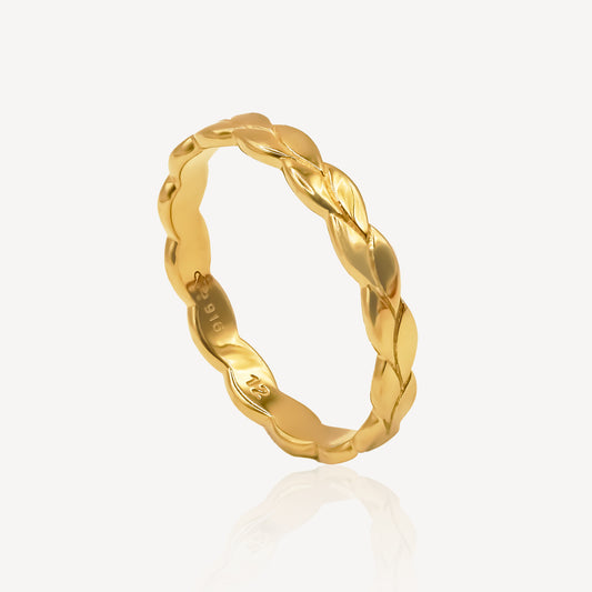 916 Gold Leaf Ring