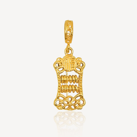 916 Gold Lucky Abacus Charm