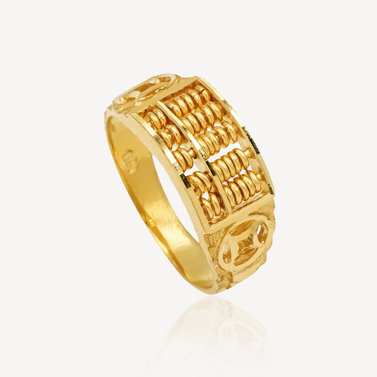 916 Gold Lucky Abacus Ring