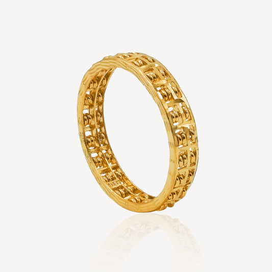 916 Gold Mini Abacus Ring