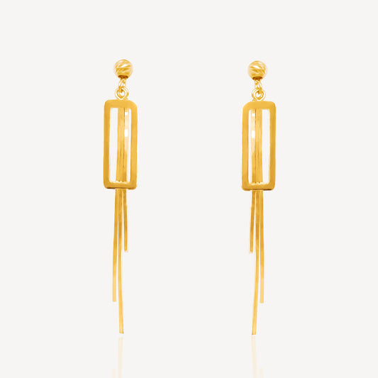 916 Gold Pin Earring