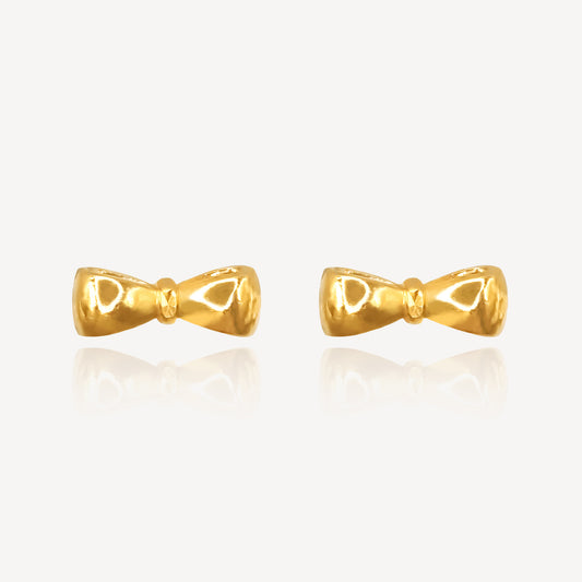 916 Gold Ribbon Earring