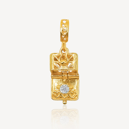 916 Gold Ring Box Charm