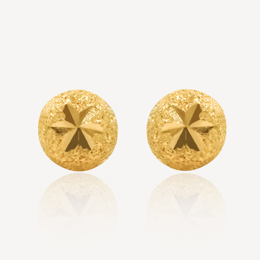 916 Gold Round Earring