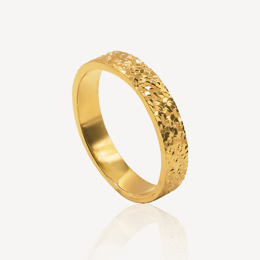 916 Gold Shiny Crush Ring