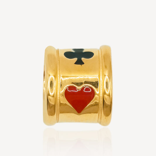 916 Gold Solitaire Charm