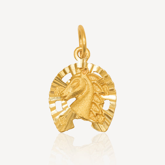 916 Gold Stallion Pendant