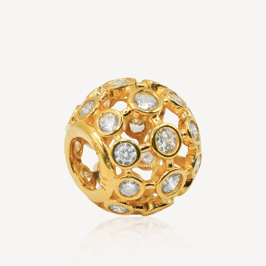 916 Gold Zirconia Ball Charm