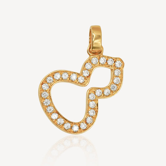 916 Gold Zirconia Hulu Pendant