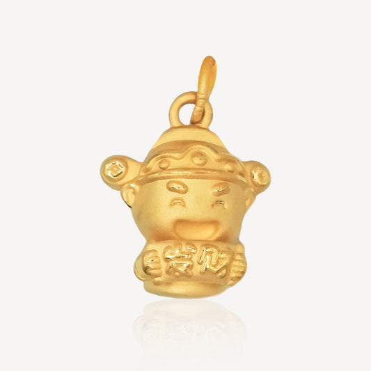 999 Gold 发财 Cai Shen Pendant