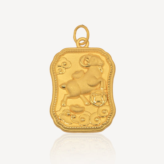 999 Gold Goat 羊 Pendant