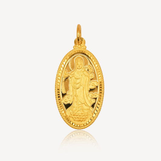 999 Gold Guan Yin 观音 Pendant