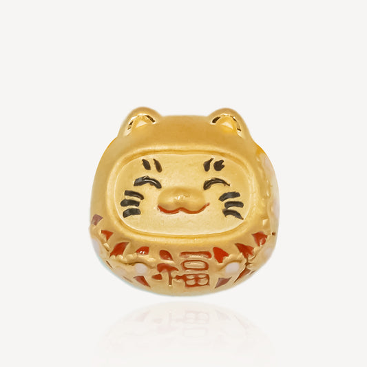 999 Gold Lucky Cat Charm