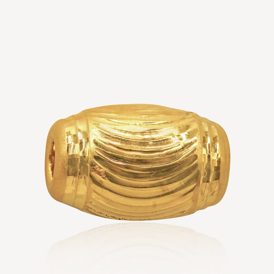 999 Gold Oblong Charm