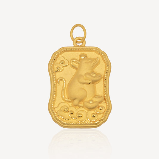 999 Gold Rat 鼠 Pendant