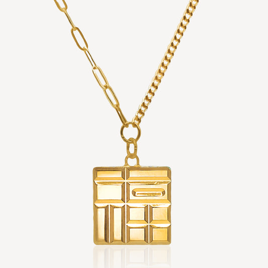 999 Gold Square 福 Chain