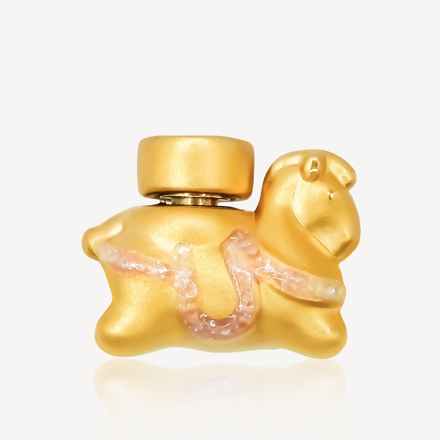 999 Gold Spining Coin Horse Charm(Pink)