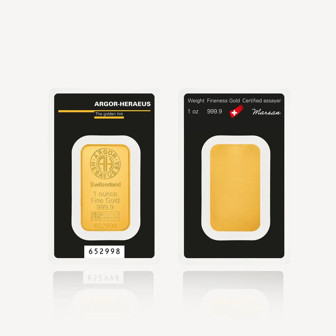 999.9 Gold Bar  Argor-Heraeus 1 (1oz)