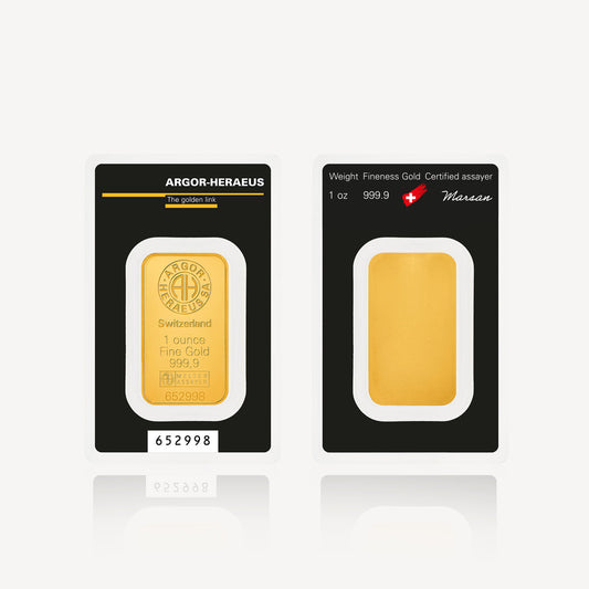 999.9 Gold Bar Argor Heraeus (1oz)