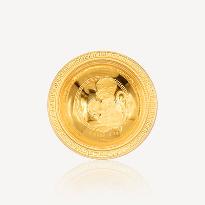 999 Gold Zodiac bowl Sets Ornament