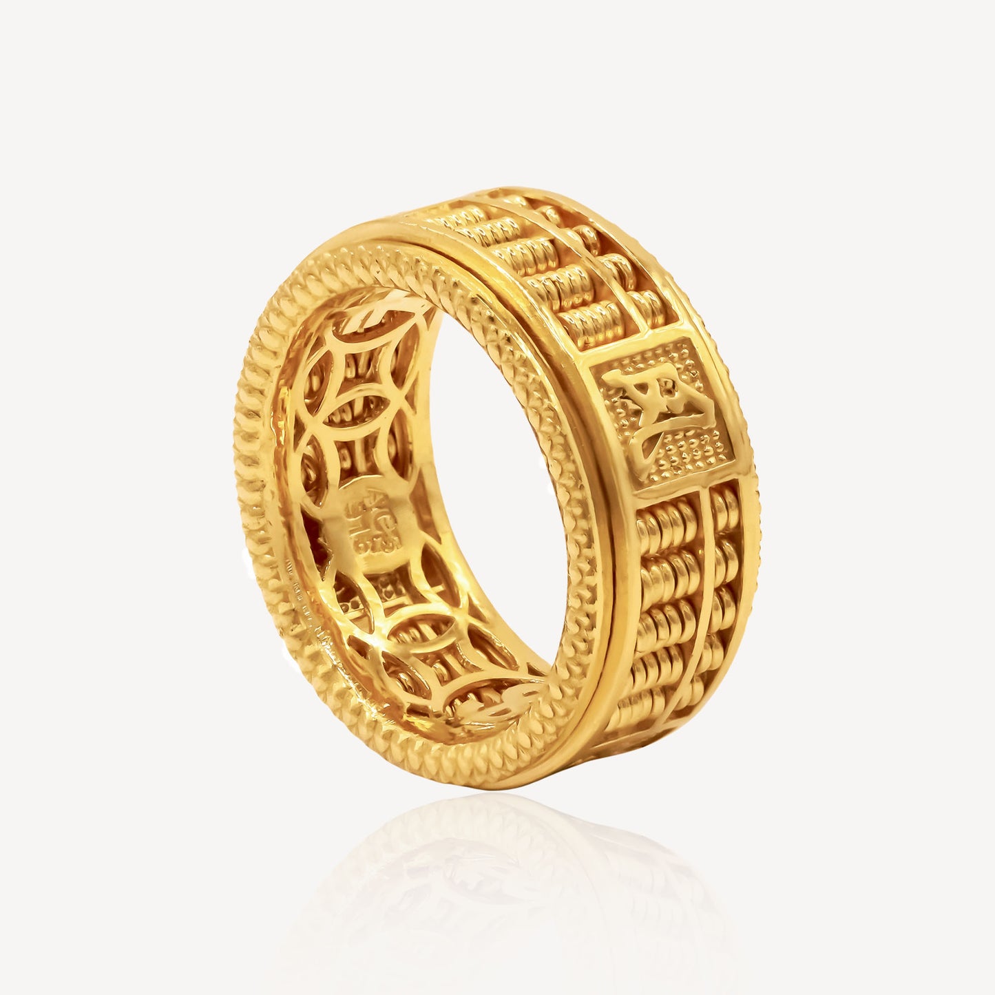 916 Gold 风生水起 Abacus Ring
