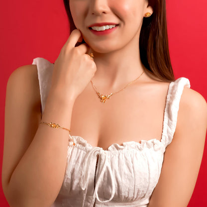 916 Gold Flower Wedding Set