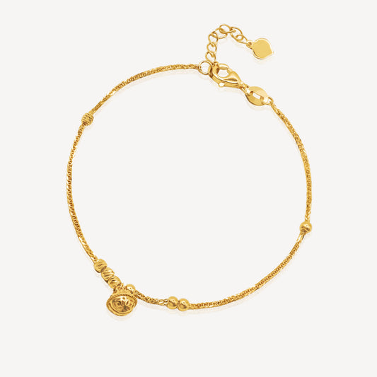 916 Gold Bell Bead Bracelet